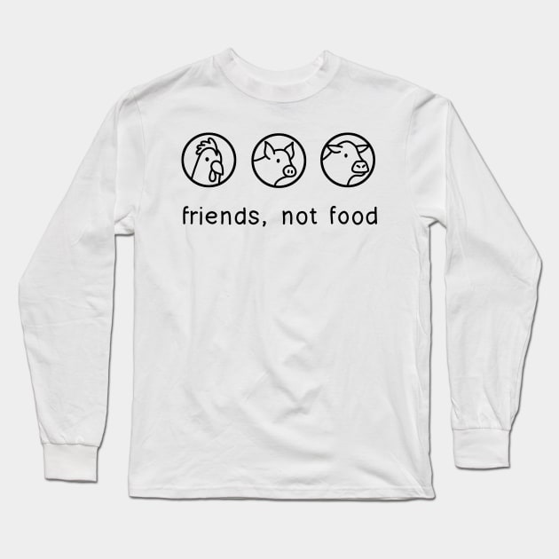 Friends Not Food Long Sleeve T-Shirt by valentinahramov